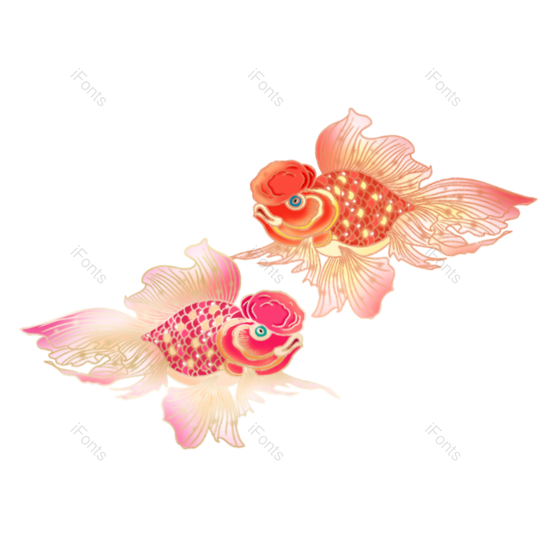 锦鲤图片,插画元素,喜庆PNG,鲤鱼免抠素材